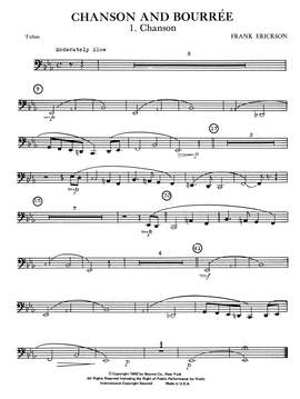 Frank Erickson: Chanson And Bourree - Tuba