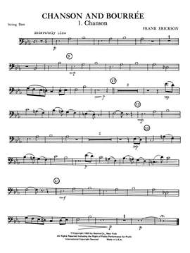 Frank Erickson: Chanson And Bourree - String Bass