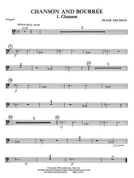 Frank Erickson: Chanson And Bourree - Percussion/Timpani