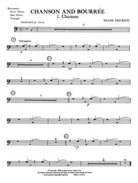 Frank Erickson: Chanson And Bourree - Percussion