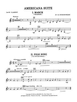 Jacques Rizzo: Americana Suite - 2nd Bb Clarinet
