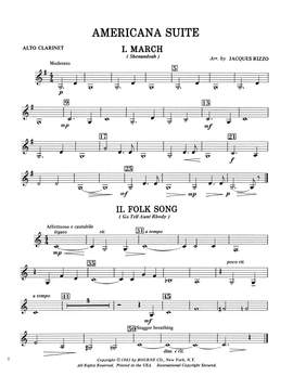 Jacques Rizzo: Americana Suite - Eb Alto Clarinet