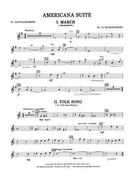 Jacques Rizzo: Americana Suite - Eb Alto Sax