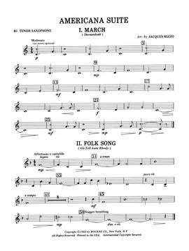 Jacques Rizzo: Americana Suite - Bb Tenor Sax