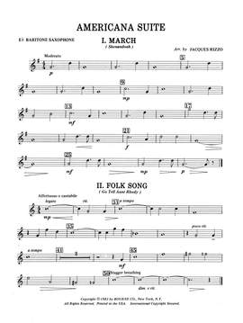 Jacques Rizzo: Americana Suite - Eb Baritone Sax