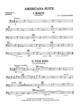 Jacques Rizzo: Americana Suite - Baritone B.C./Bassoon