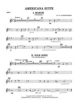 Jacques Rizzo: Americana Suite - Oboe