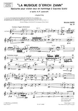 Nicolas Bacri: Trois Petites Rapsodies, Opus 21