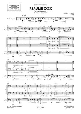 Philippe Hersant: Psaume Cxxx: Aus Tiefer Not