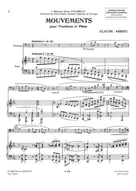 Claude Arrieu: Mouvements
