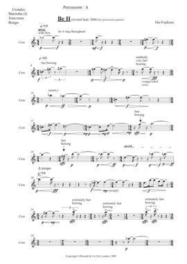 Dai Fujikura: Be Ii (quartet Version)