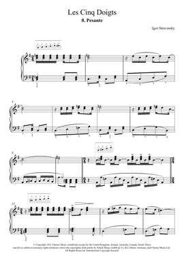 Igor Stravinsky: Pesante (No. 8 From Les Cinq Doigts)