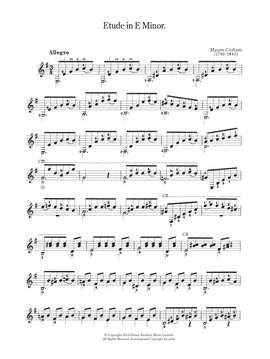 Mauro Giuliani: Etude In E Minor