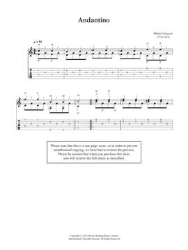 Matteo Carcassi: Andantino