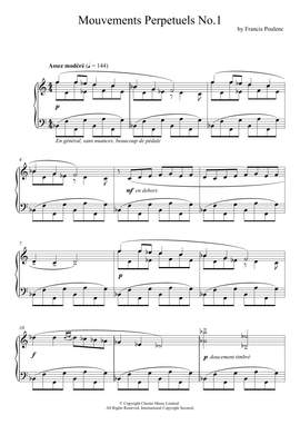 Francis Poulenc: Mouvement Perpetuel No. 1