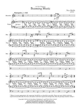 Nico Muhly: Beaming Music (for Marimba and Organ)