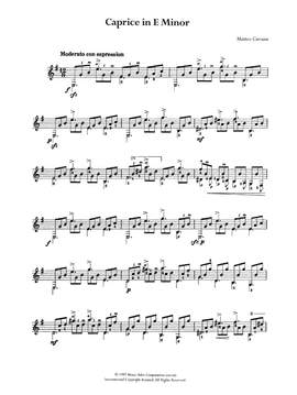 Matteo Carcassi: Caprice In E Minor