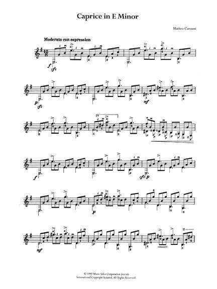 Matteo Carcassi: Caprice In E Minor