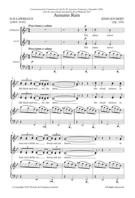 John Joubert: Autumn Rain