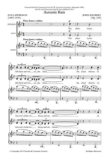 John Joubert: Autumn Rain
