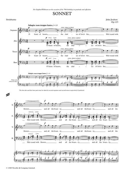 John Joubert: Sonnet