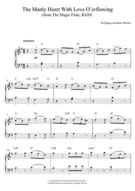 Wolfgang Amadeus Mozart: The Manly Heart With Love O'erflowing (from The Magic Flute, K620)