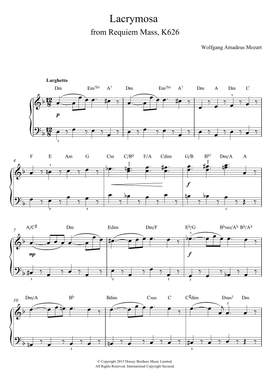 Wolfgang Amadeus Mozart: Lacrymosa from Requiem Mass, K626