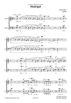 Judith Weir: Madrigal