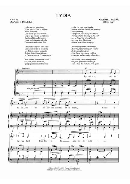 Gabriel Fauré: Lydia