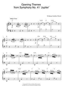 Wolfgang Amadeus Mozart: Opening Themes from Symphony No. 41 'Jupiter'