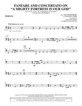 Brad Nix: Fanfare and Concertato on A Mighty Fortress Is Our God - Timpani