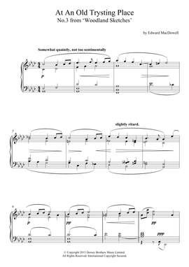 Edward MacDowell: At An Old Trysting Place (10 Woodland Sketches, Op.51, No.3)