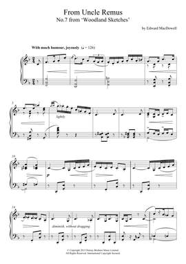 Edward MacDowell: From Uncle Remus (10 Woodland Sketches, Op.51, No.7)