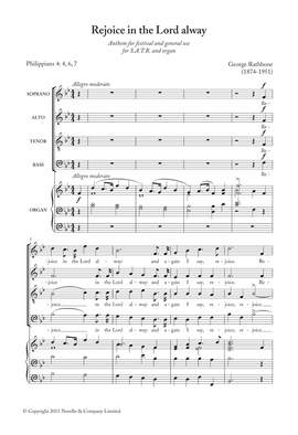 George Rathbone: Rejoice In The Lord Alway