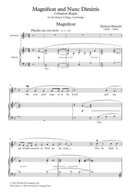 Herbert Howells: Magnificat And Nunc Dimittis
