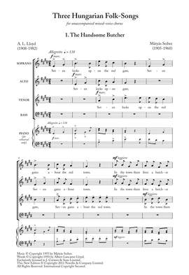 Mátyás Seiber: Three Hungarian Folk Songs