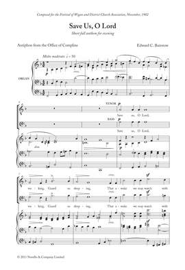 Edward Bairstow: Save Us, O Lord