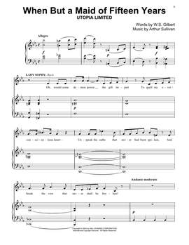 Gilbert & Sullivan: When But A Maid Of Fifteen Years
