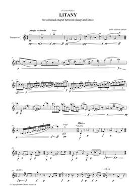 Peter Maxwell Davies: Litany For A Ruined Chapel Between Sheep And Shore