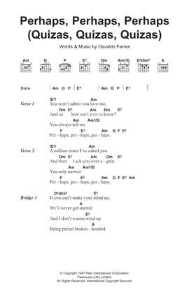 Osvaldo Farres: Perhaps, Perhaps, Perhaps (Quizas, Quizas, Quizas)