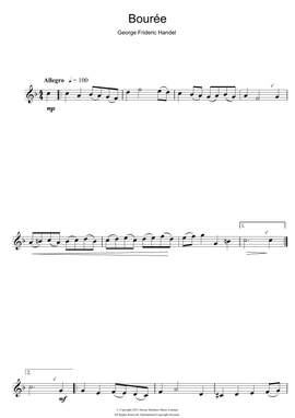 George Frideric Handel: Bouree In G Major