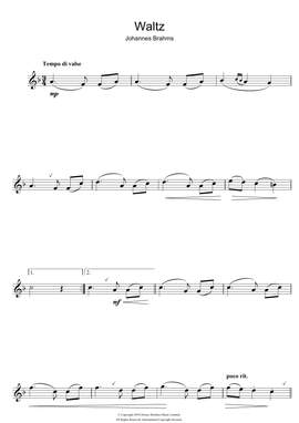 Johannes Brahms: Waltz Op. 39, No. 15