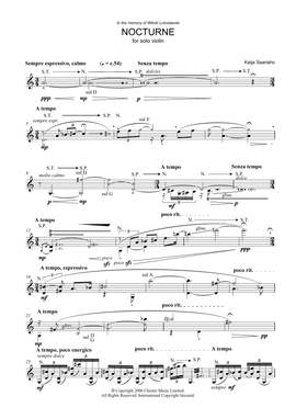 Kaija Saariaho: Nocturne (for Solo Violin)