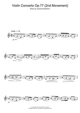 Johannes Brahms: Violin Concerto (2nd Movement)