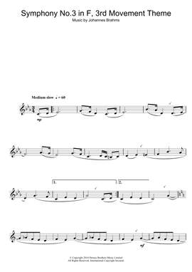 Johannes Brahms: Symphony No. 3 In F Major (3rd movement: Poco allegretto)