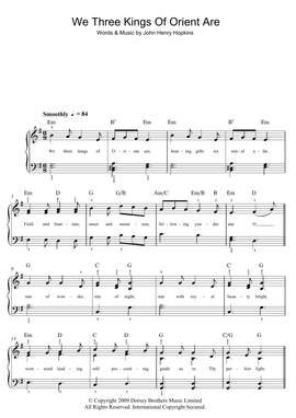 Traditional Carol: We Three Kings Of Orient Are