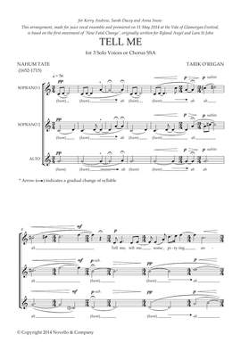 Tarik O'Regan: Tell Me