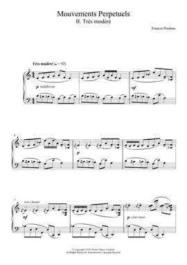Francis Poulenc: Mouvement Perpetuel No. 2