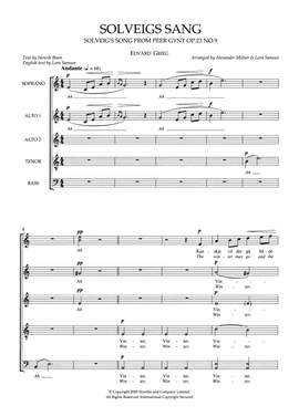 Edvard Grieg: Solveig's Song (From 'Peer Gynt Suite No. 2') (arr. Alexander Milner and Lora Sansun)