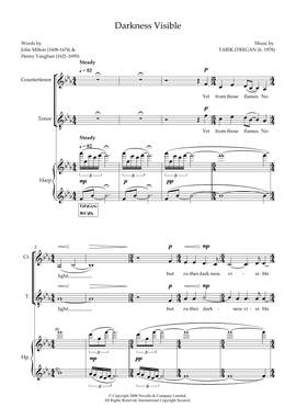 Tarik O'Regan: Darkness Visible (for counter-tenor, tenor and harp)